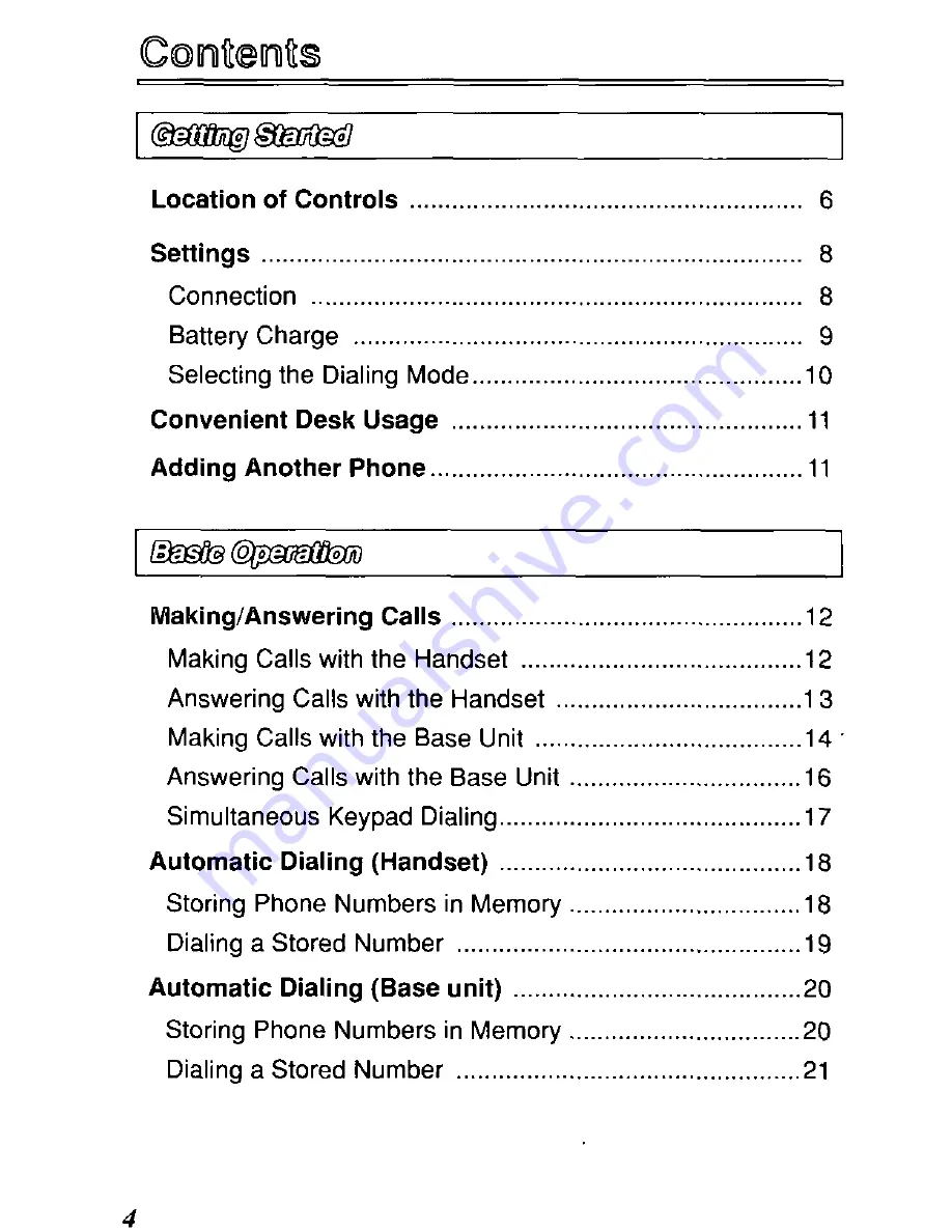 Panasonic KX-TC185B User Manual Download Page 4