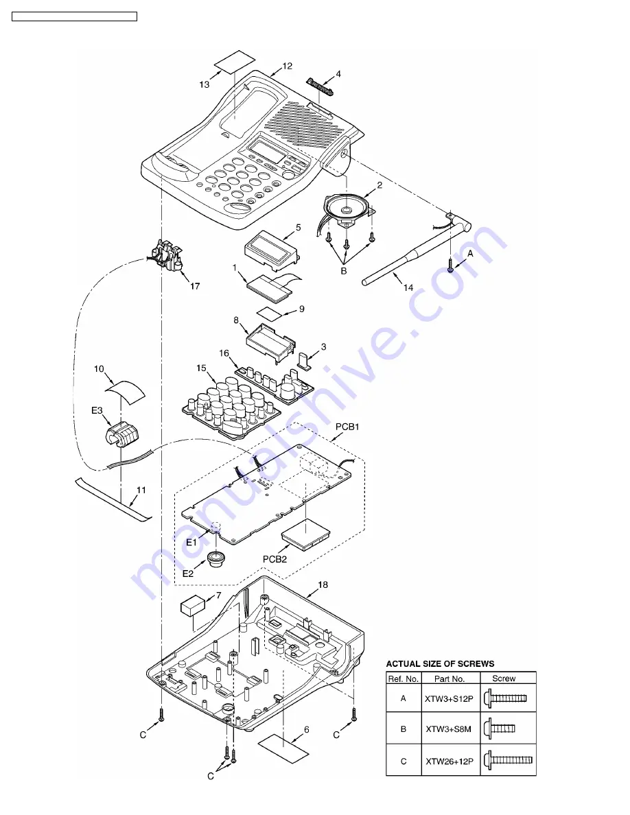 Panasonic KX-TC1868B Service Manual Download Page 66