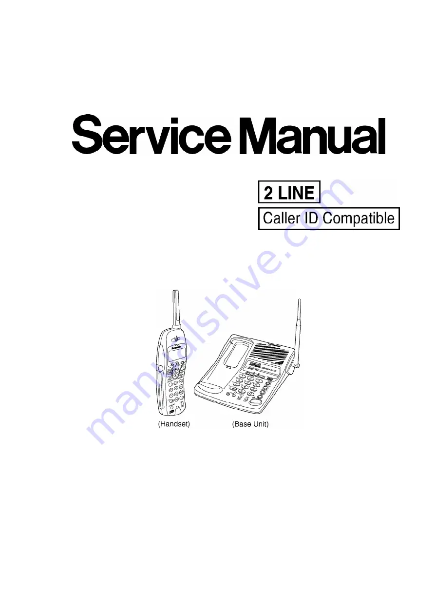 Panasonic KX-TC1881B Service Manual Download Page 1