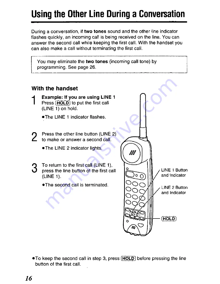 Panasonic KX-TC280B User Manual Download Page 16