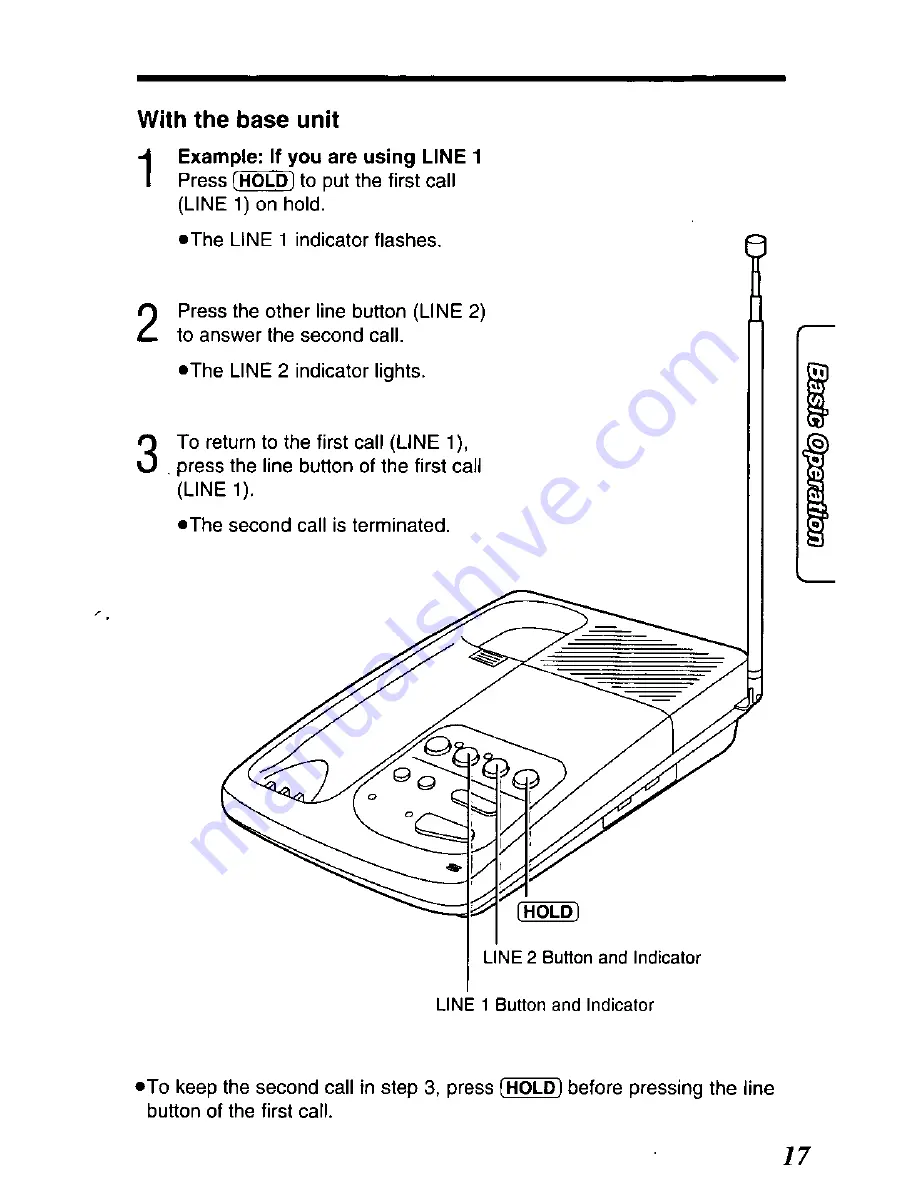 Panasonic KX-TC280B User Manual Download Page 17