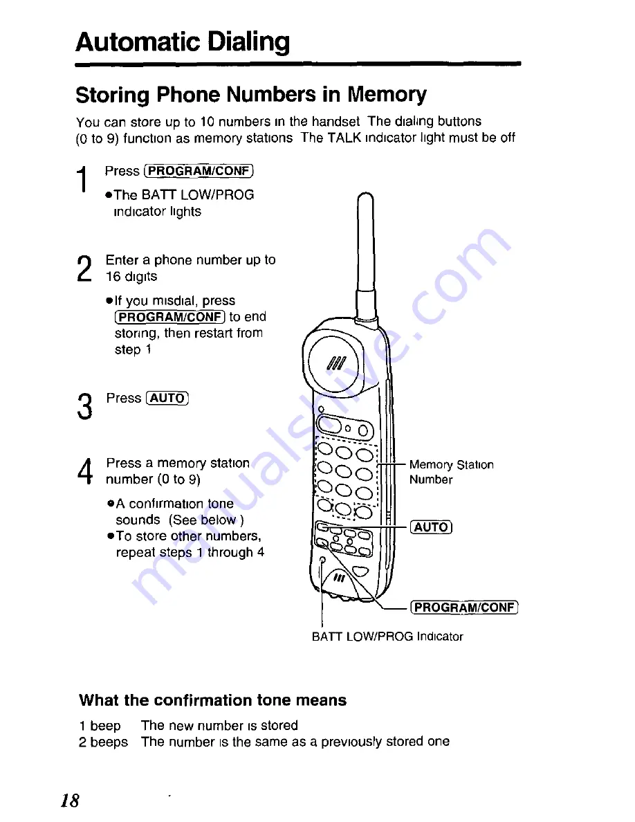 Panasonic KX-TC280B User Manual Download Page 18