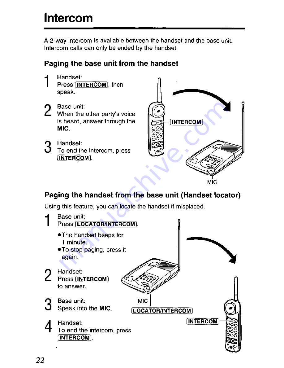 Panasonic KX-TC280B Скачать руководство пользователя страница 22