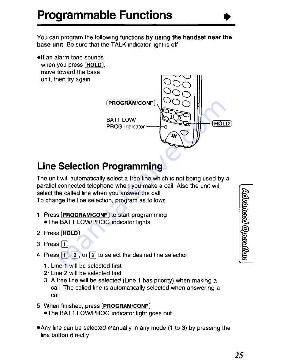 Panasonic KX-TC280B User Manual Download Page 25