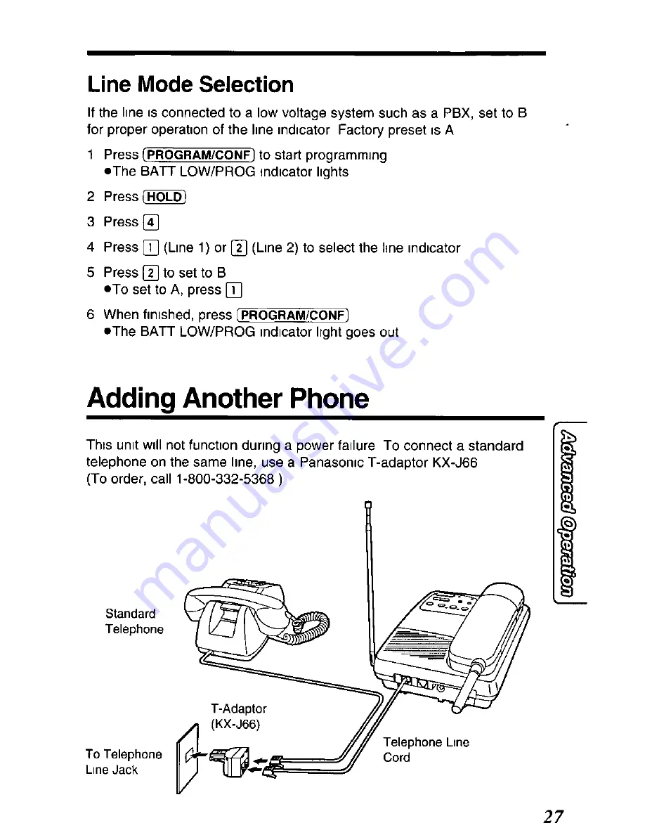 Panasonic KX-TC280B Скачать руководство пользователя страница 27