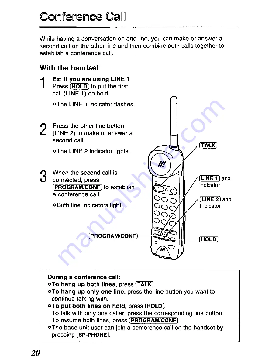 Panasonic KX-TC282B User Manual Download Page 20