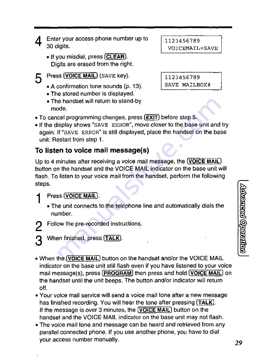 Panasonic KX-TCC106B User Manual Download Page 29