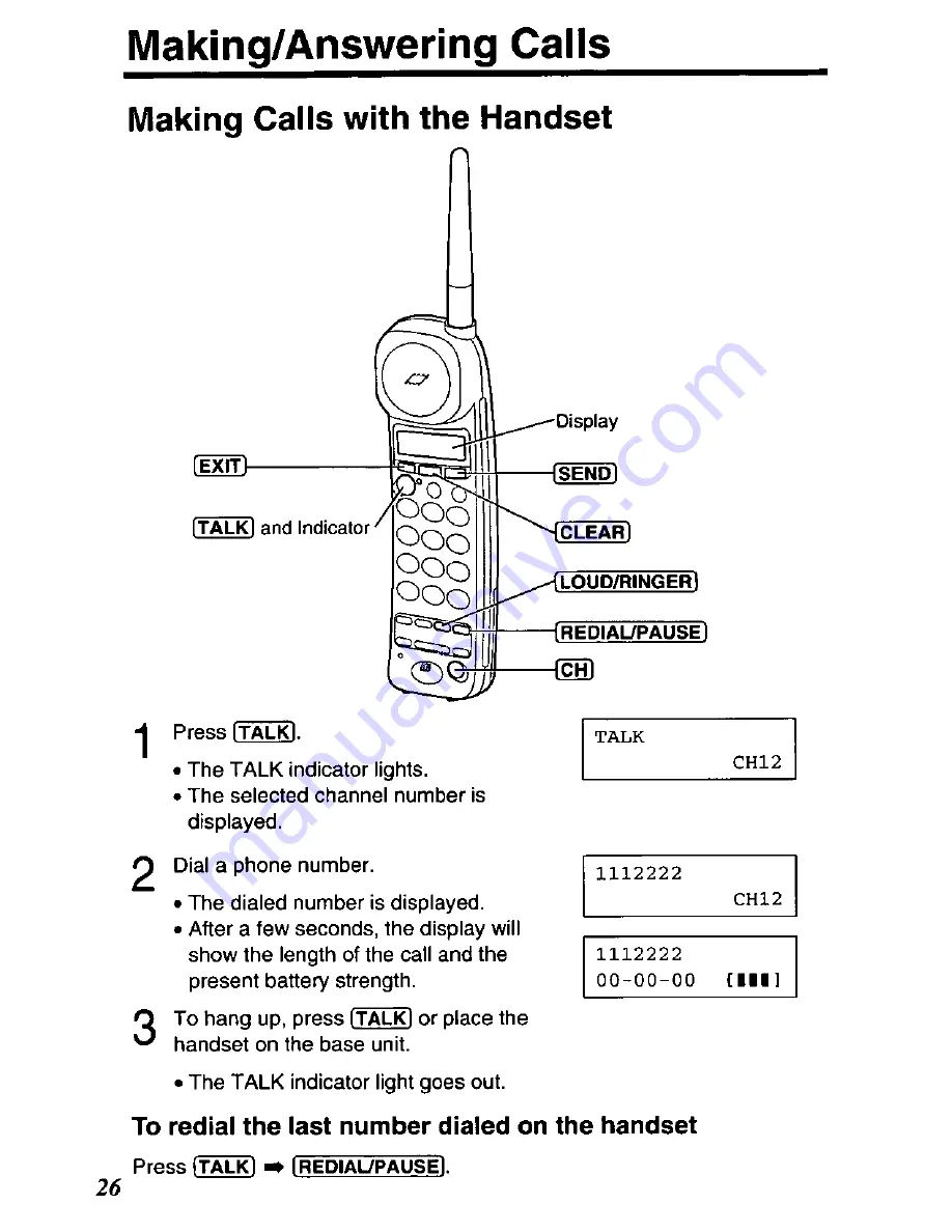 Panasonic KX-TCC425B User Manual Download Page 26