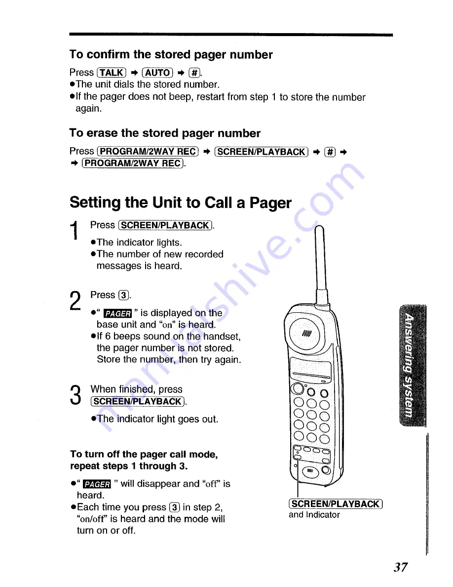 Panasonic KX-TCM418ALW Скачать руководство пользователя страница 37