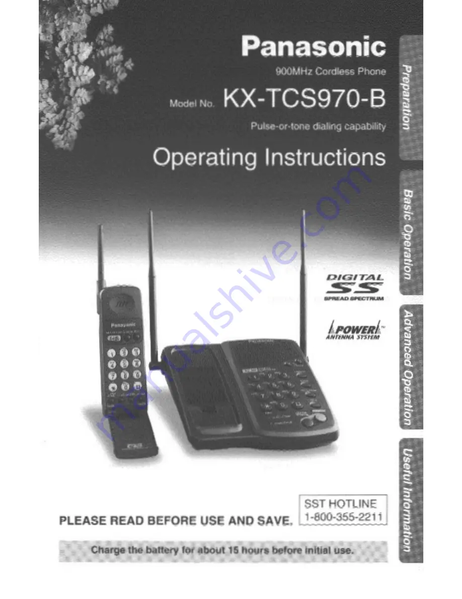 Panasonic KX-TCS970B User Manual Download Page 1