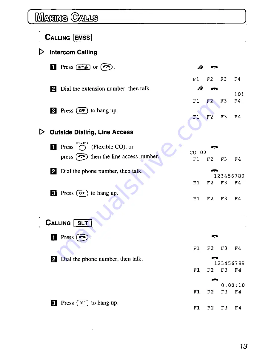 Panasonic KX-TD7895 - Digital Spread Spedtrum Telephone Скачать руководство пользователя страница 13