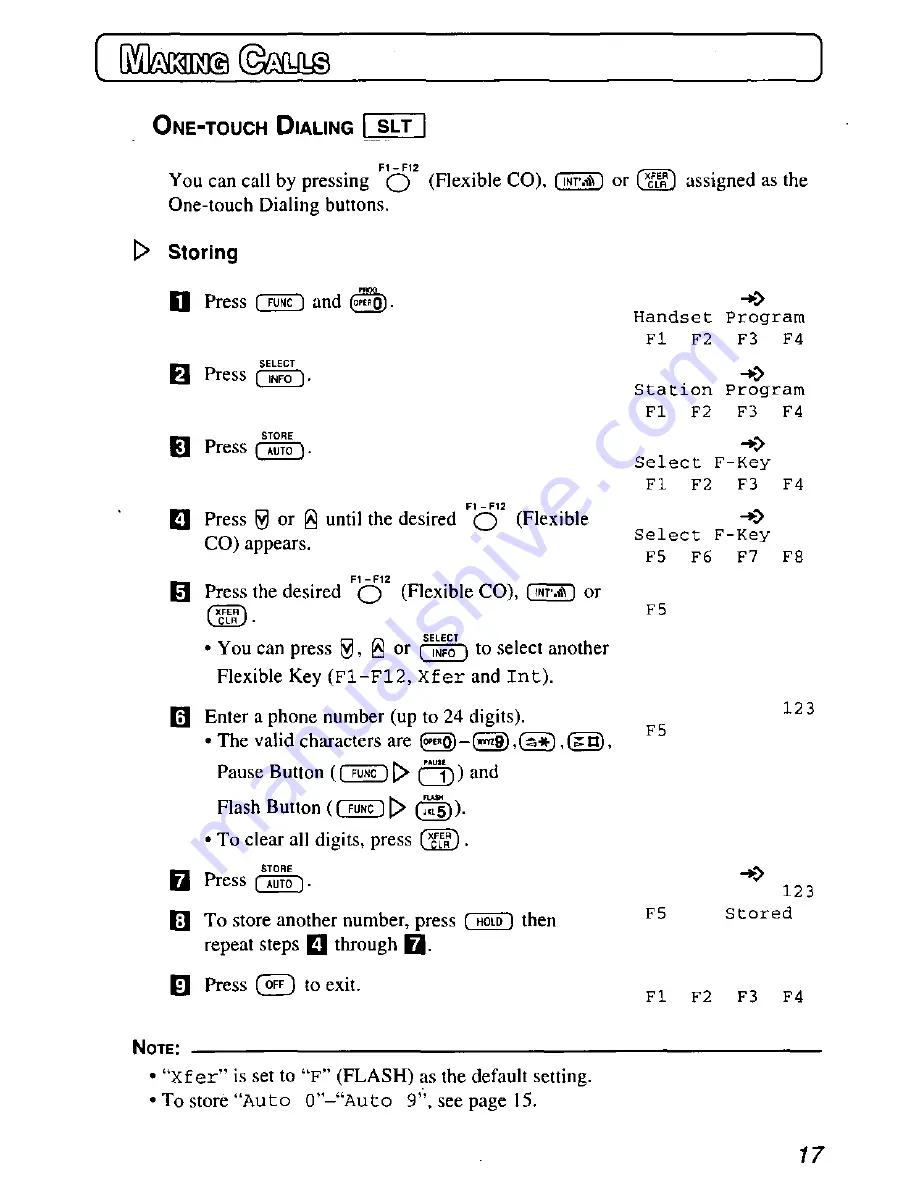 Panasonic KX-TD7895 - Digital Spread Spedtrum Telephone Скачать руководство пользователя страница 17