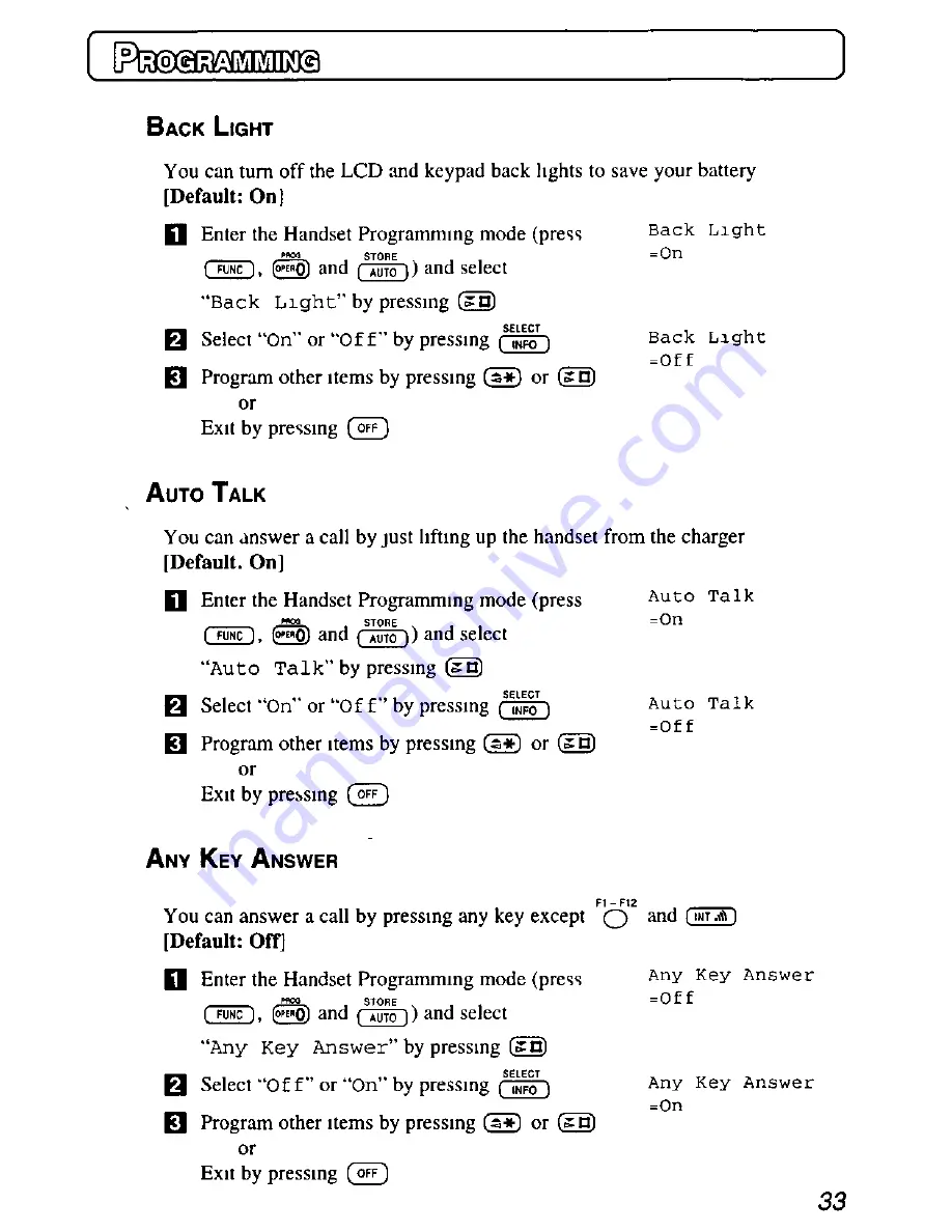 Panasonic KX-TD7895 - Digital Spread Spedtrum Telephone Operating Instructions Manual Download Page 33