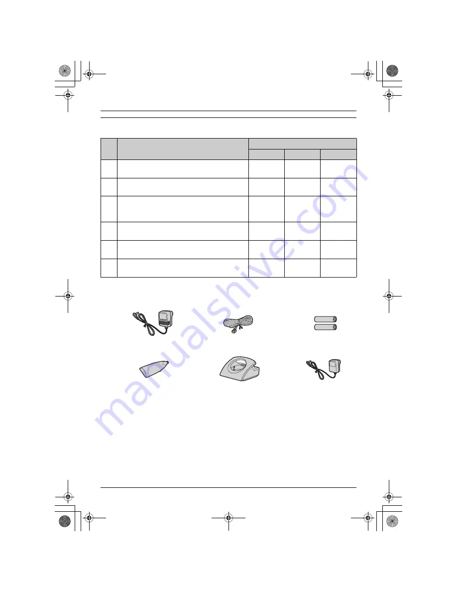 Panasonic KX-TG1100 Скачать руководство пользователя страница 3