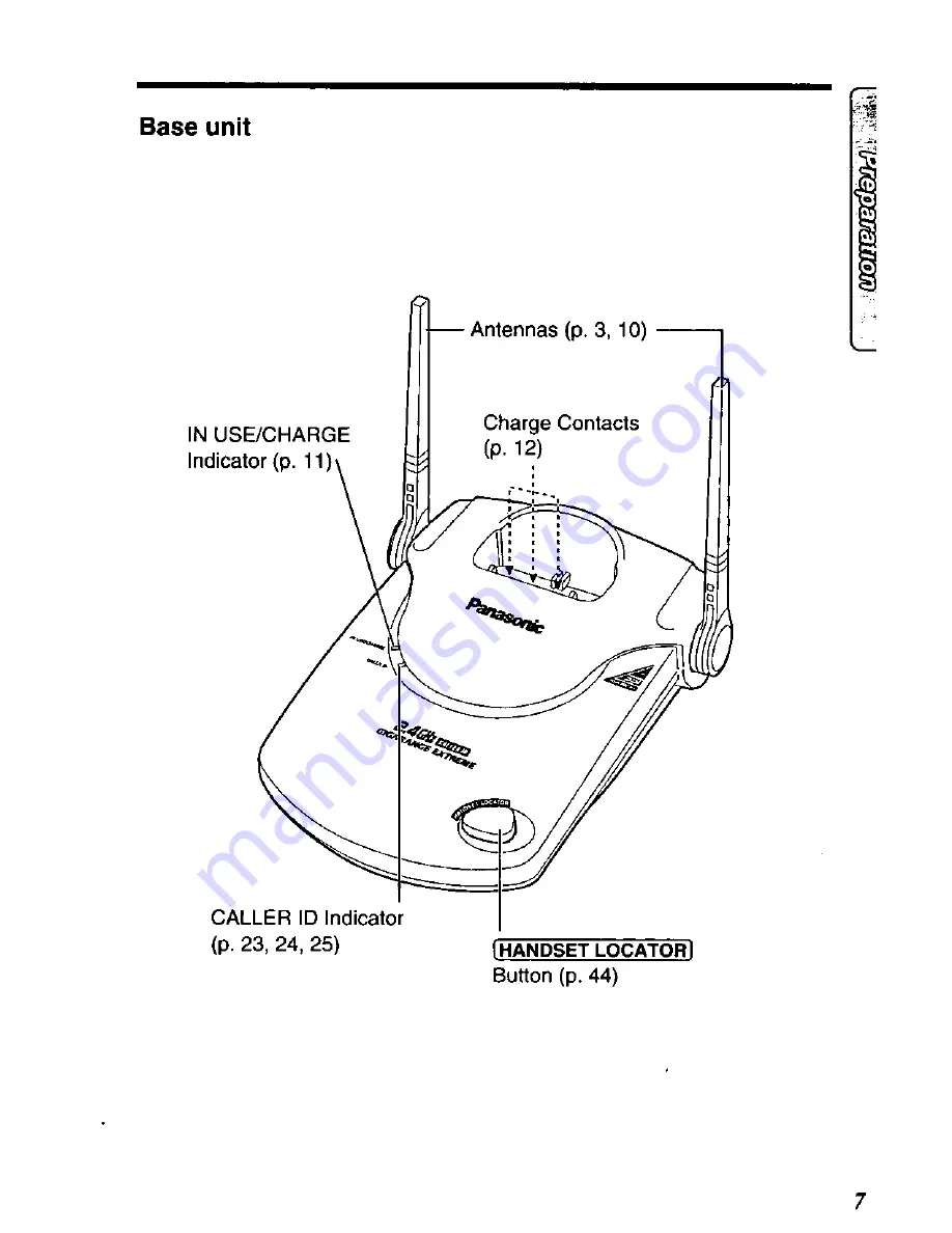 Panasonic KX-TG2397B Скачать руководство пользователя страница 7