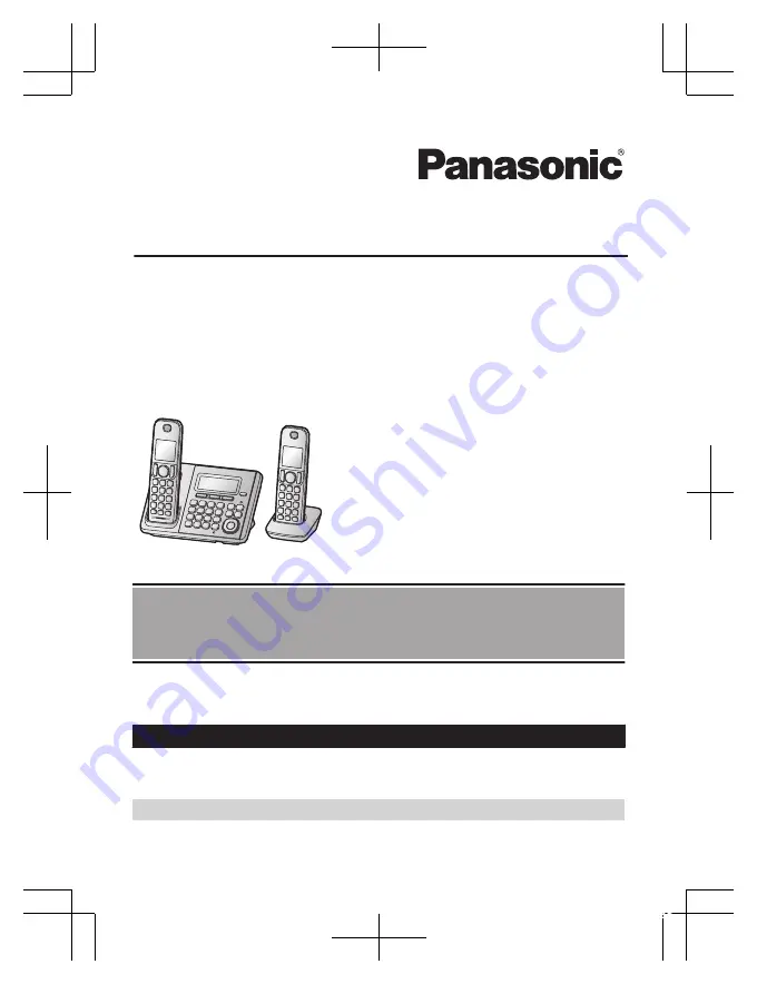 Panasonic KX-TG3752 Скачать руководство пользователя страница 1