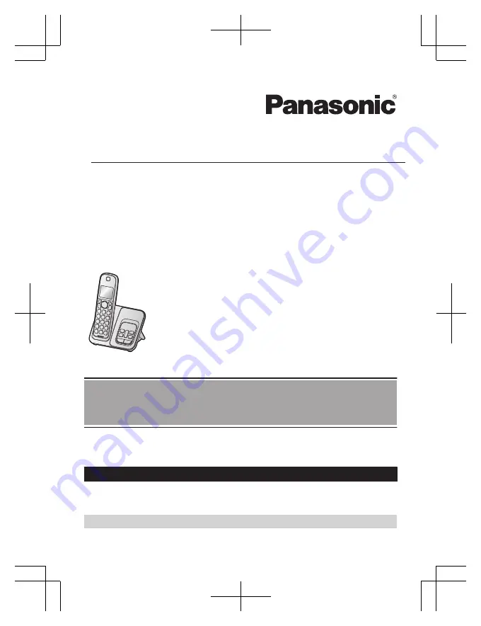 Panasonic KX-TG3820 Скачать руководство пользователя страница 1