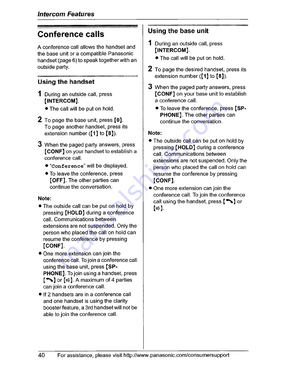 Panasonic KX-TG5561 Operating Instructions Manual Download Page 40