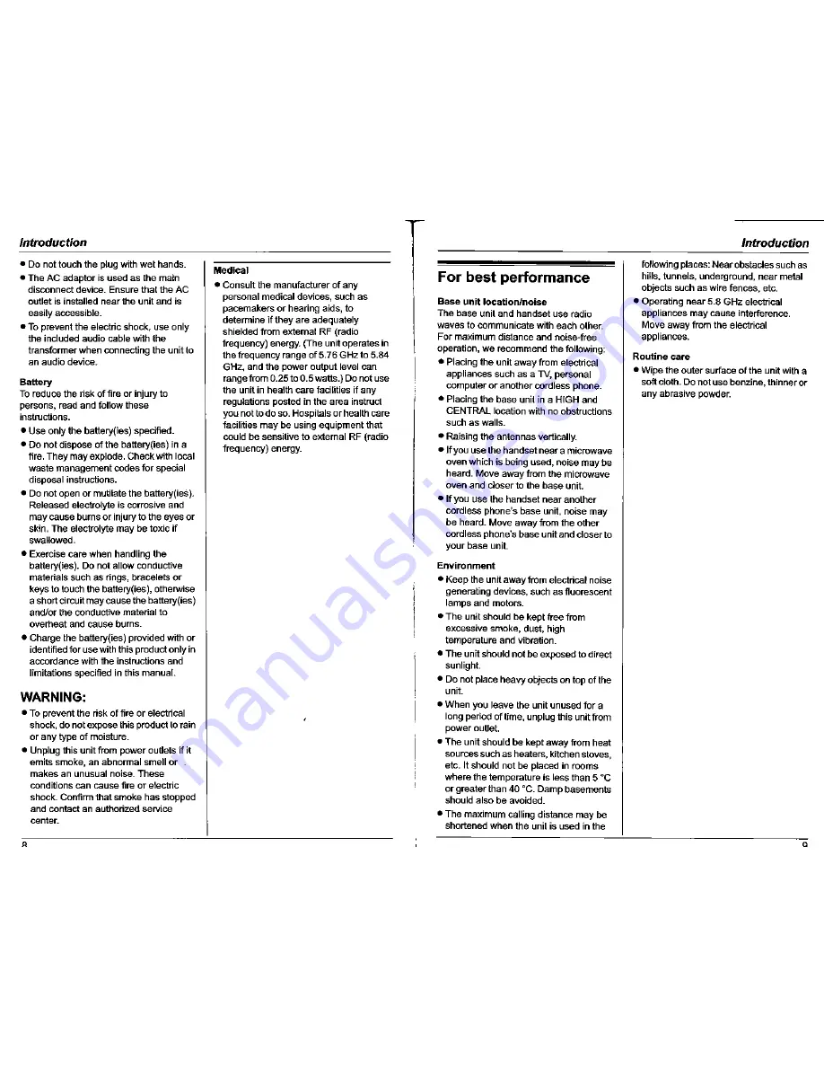 Panasonic KX-TG5561HK Operating Instructions Manual Download Page 5