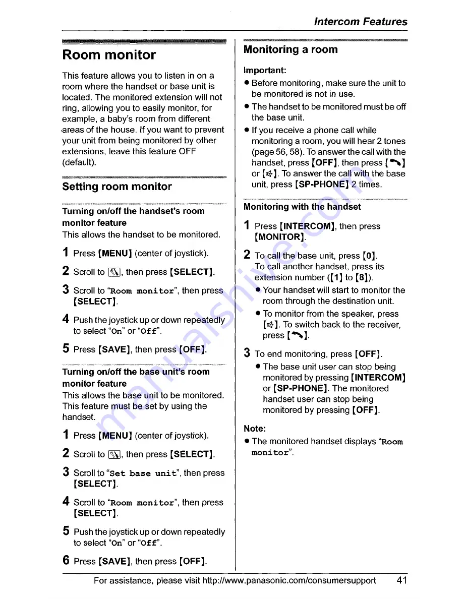 Panasonic KX-TG5571 Operating Instructions Manual Download Page 41