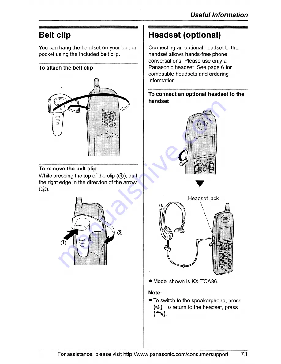 Panasonic KX-TG5571 Скачать руководство пользователя страница 73