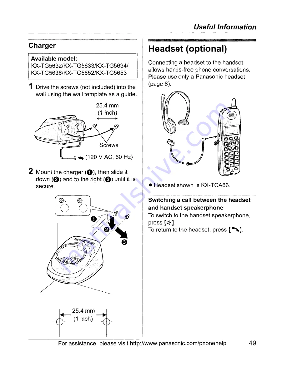 Panasonic KX-TG5631 Operating Instructions Manual Download Page 50