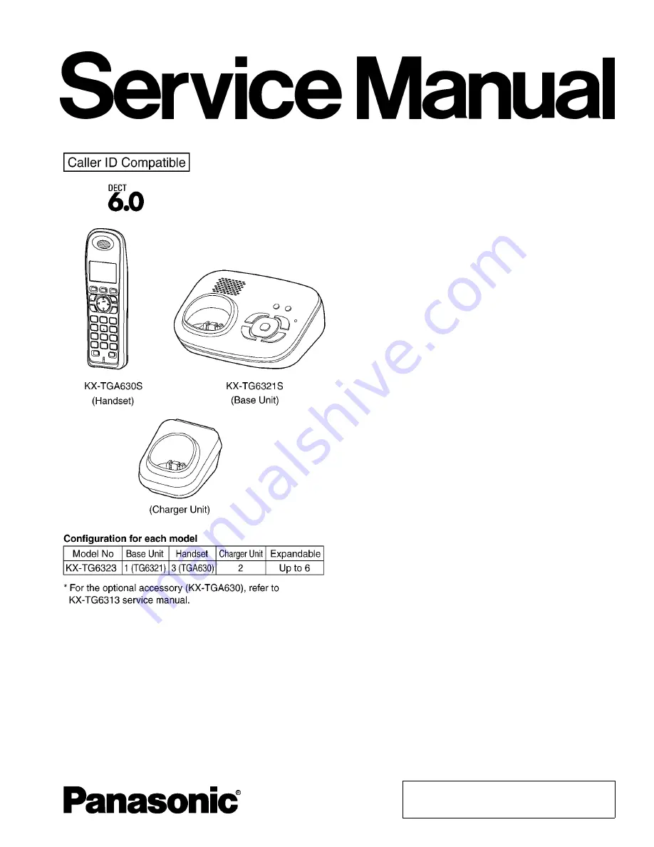 Panasonic KX-TG6321S Скачать руководство пользователя страница 1