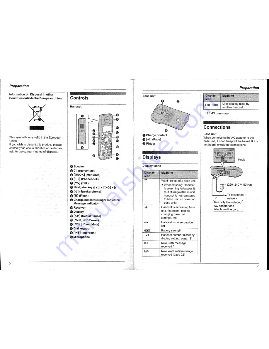 Panasonic KX-TG7100HK Quick Manual Download Page 7