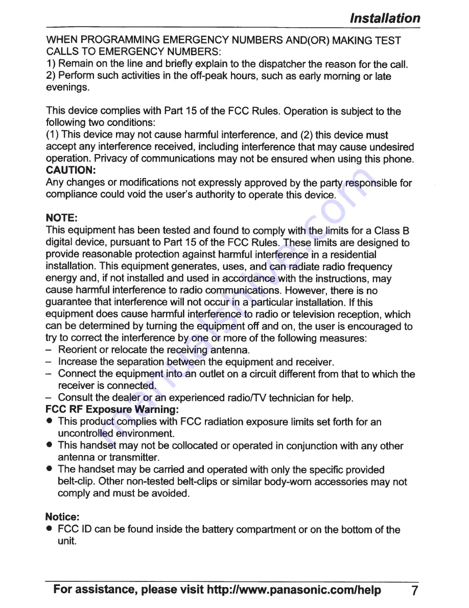 Panasonic KX-TGA680 Installation Manual Download Page 7