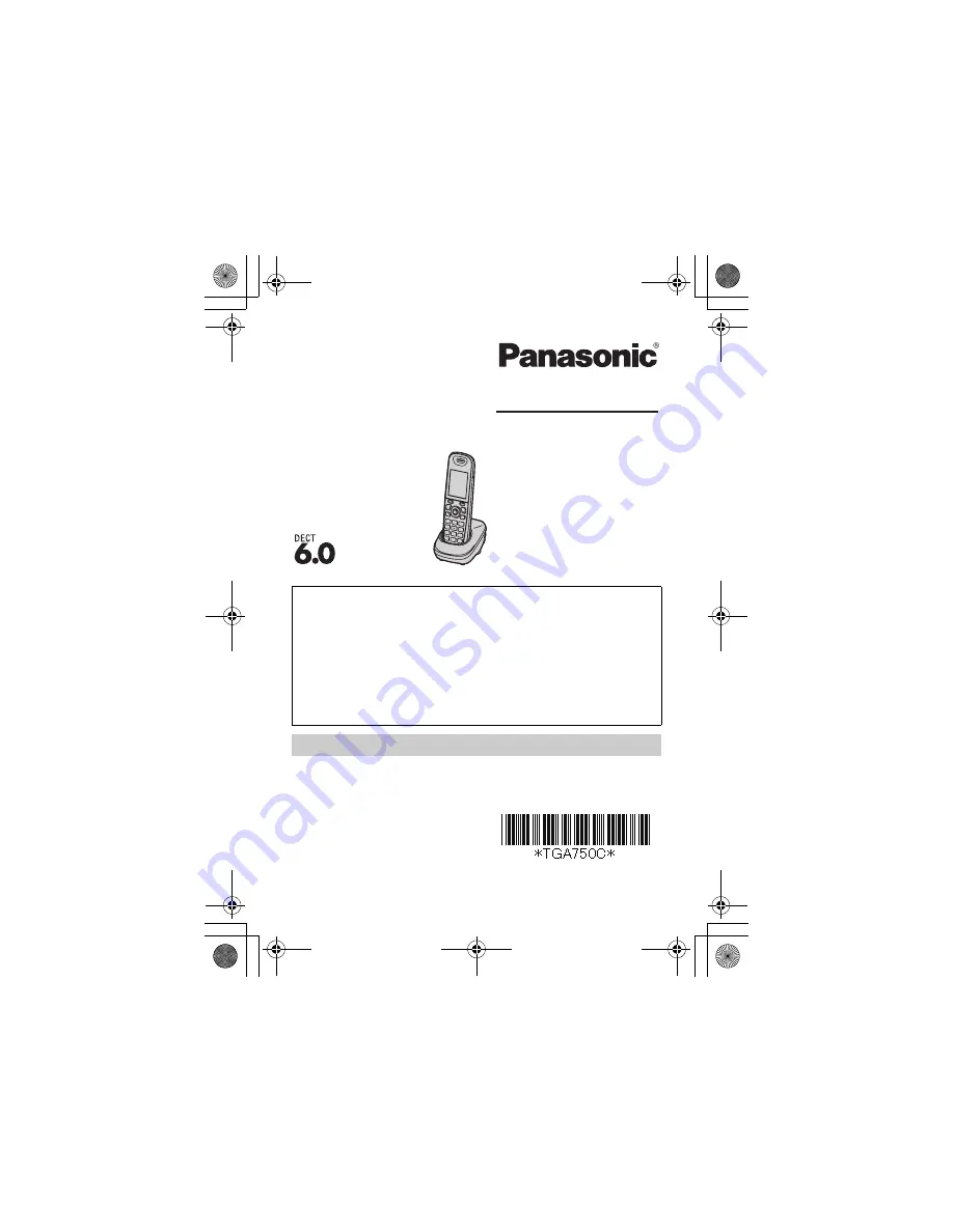 Panasonic KX-TGA750C Скачать руководство пользователя страница 1