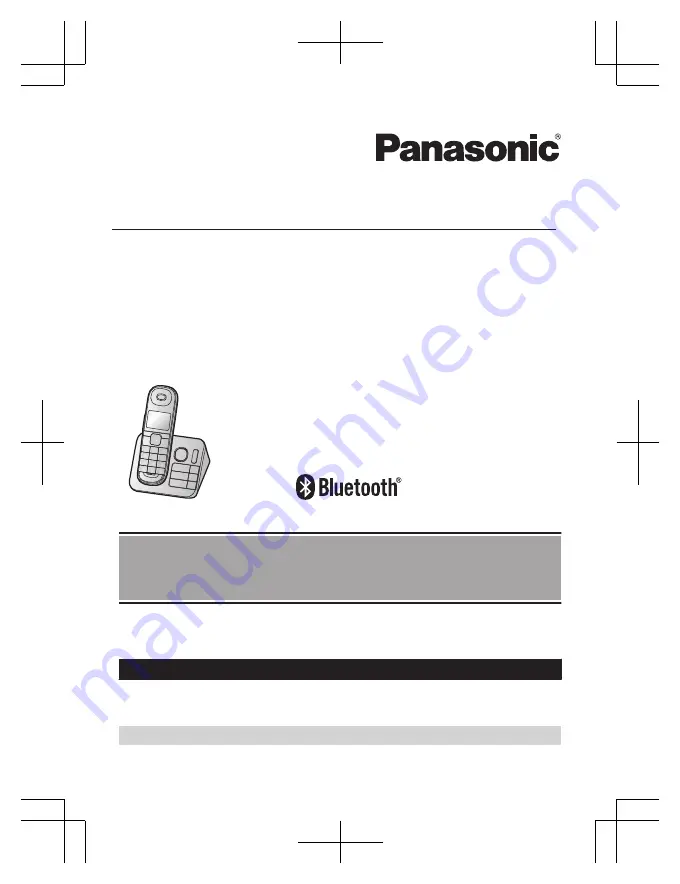 Panasonic KX-TGLA40 Скачать руководство пользователя страница 1