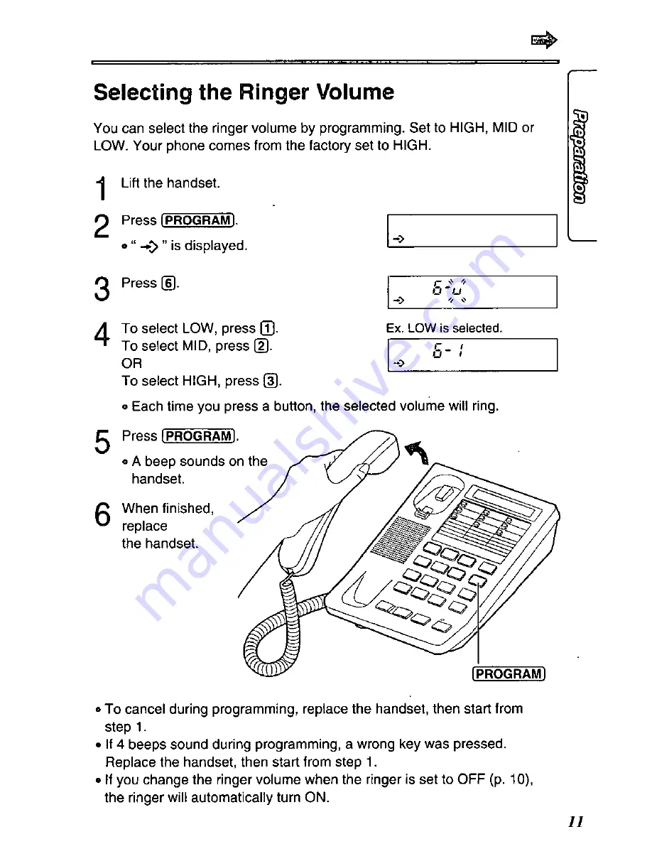 Panasonic KX-TS17W User Manual Download Page 11