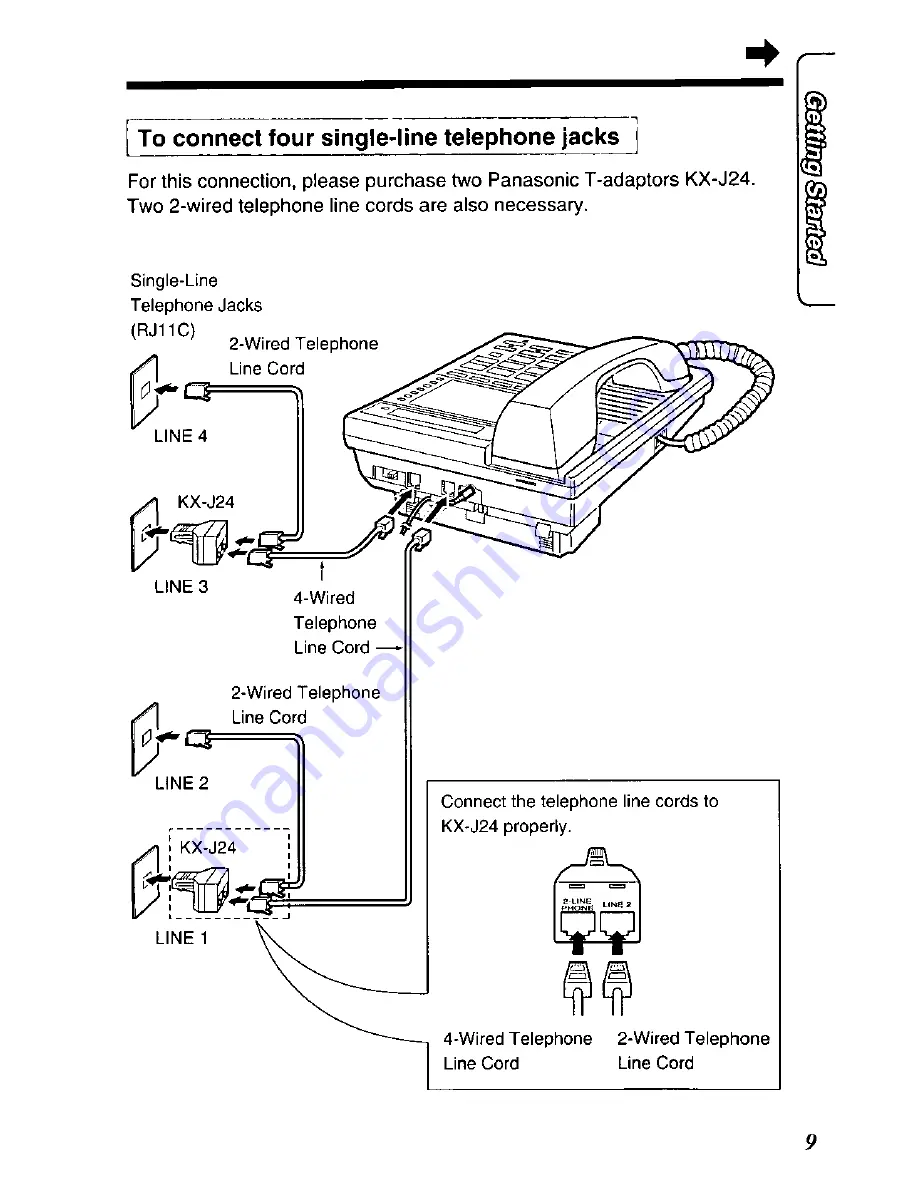 Panasonic KX-TS400-W Скачать руководство пользователя страница 9