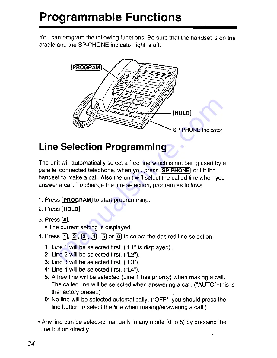 Panasonic KX-TS401W - Speakerphone Operating Instructions Manual Download Page 24