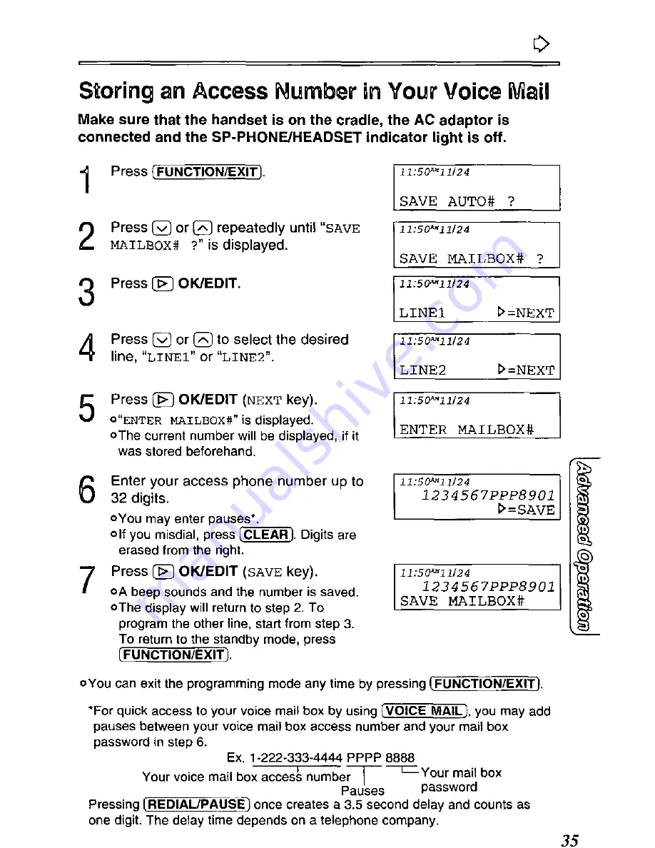 Panasonic KX-TSC14W - KX TSC14 Corded Phone Operating Instructions Manual Download Page 35