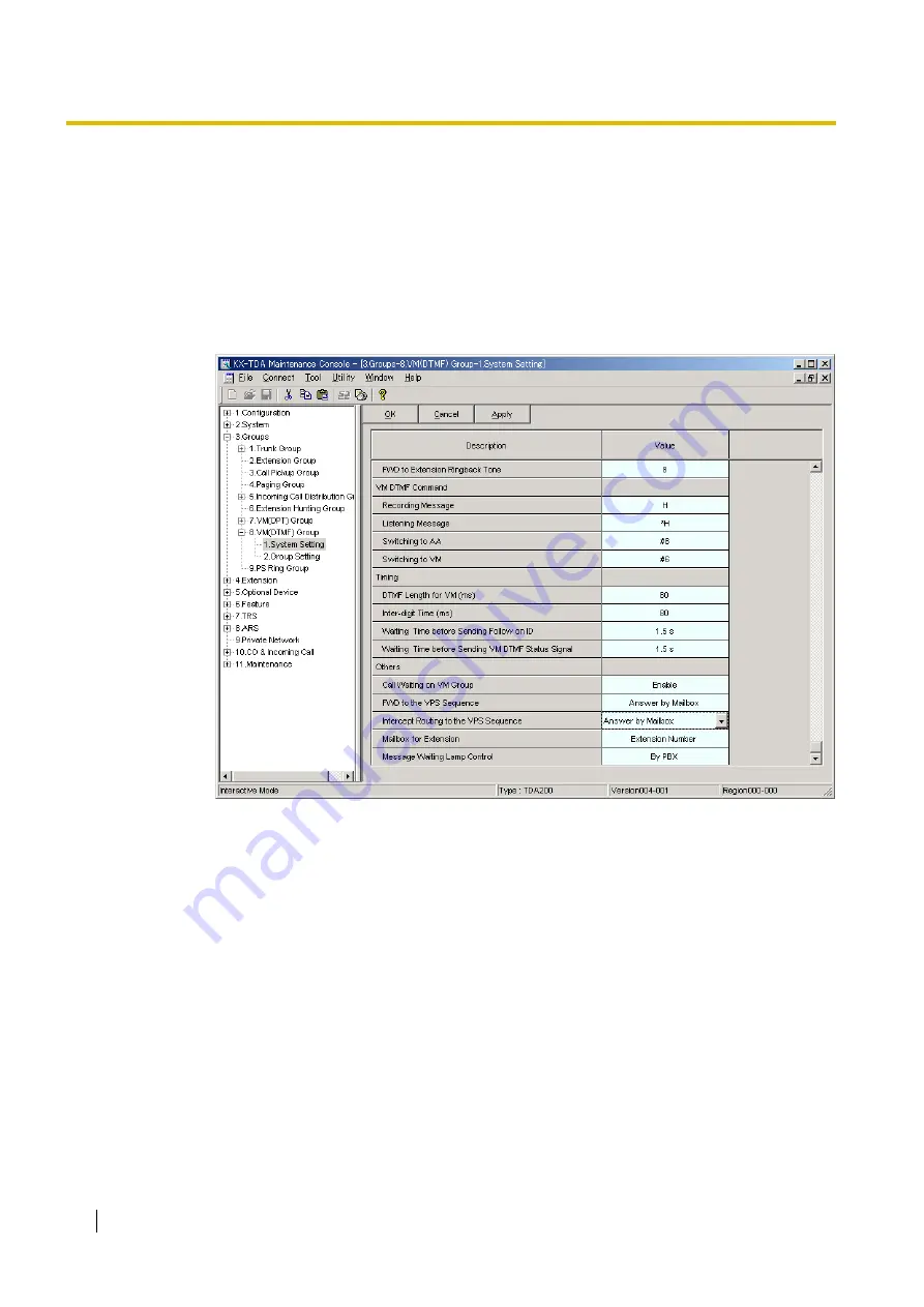 Panasonic KX-TVM200 Installation Manual Download Page 166