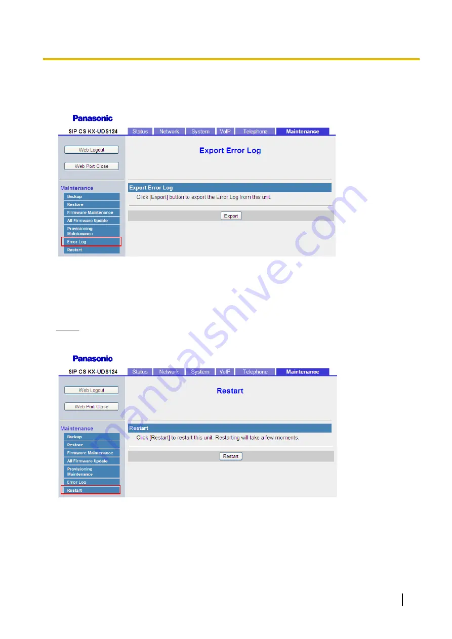 Panasonic KX-UDS124 Administrator'S Manual Download Page 145