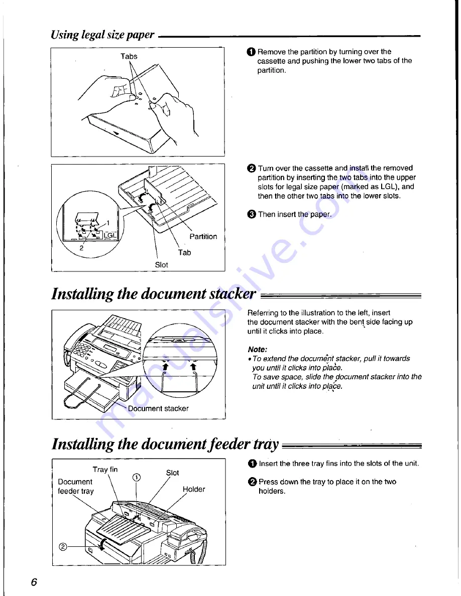 Panasonic KXF1000 - FAX Operating Instructions Manual Download Page 6