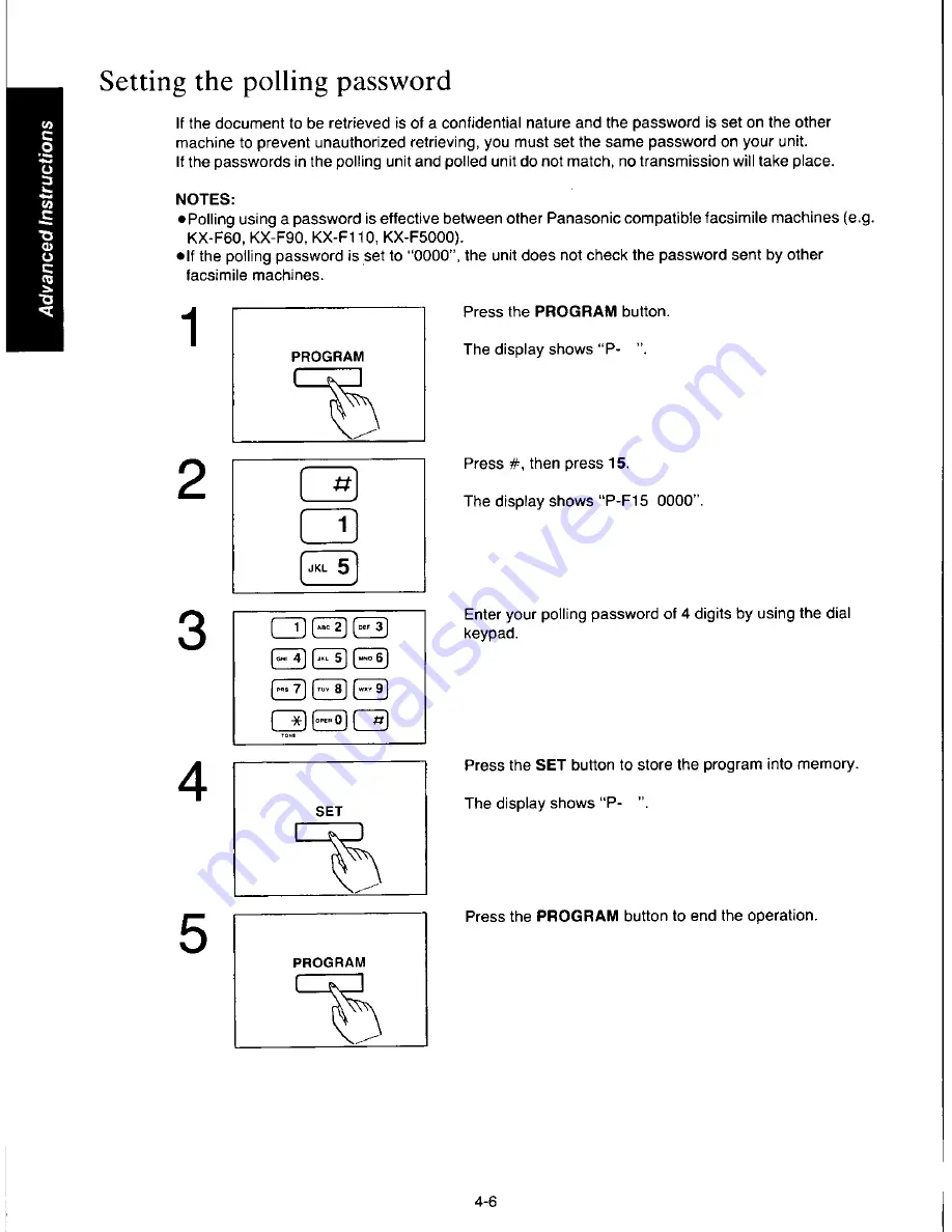 Panasonic KXF150 - CONSUMER FACSIMILE Operating Instructions Manual Download Page 72