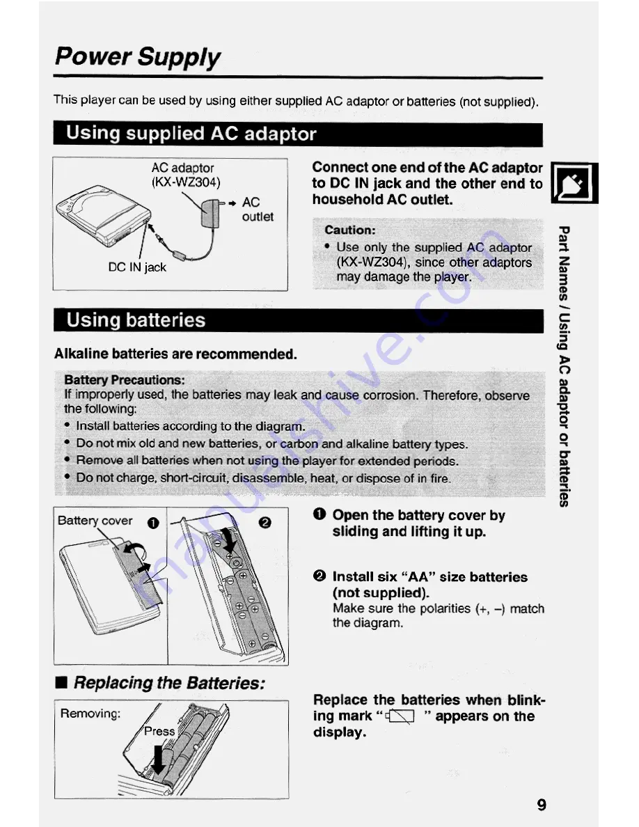 Panasonic KXL-D720 Operating Instructions Manual Download Page 9