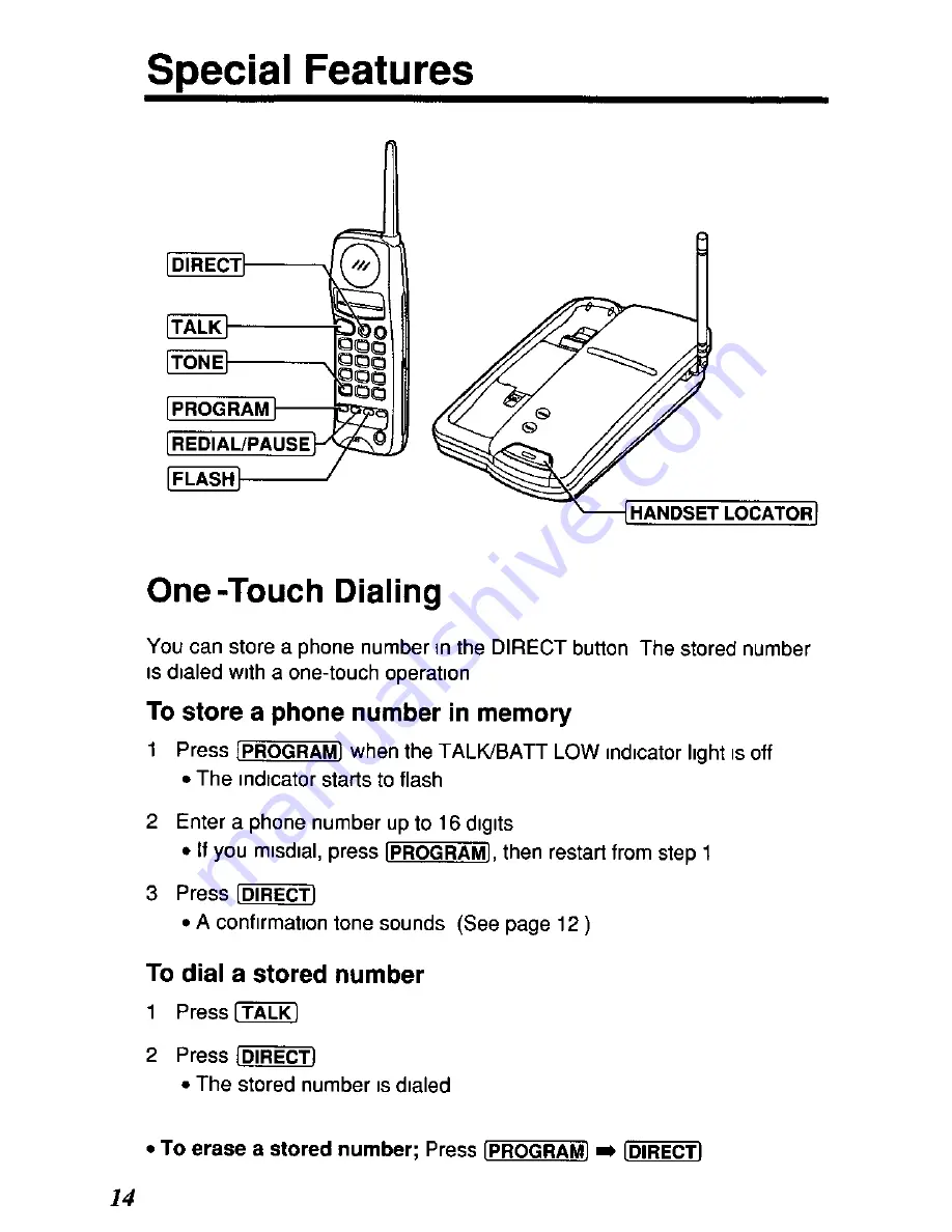 Panasonic KXTC909B - CORDLESS 900 ANALOG User Manual Download Page 14