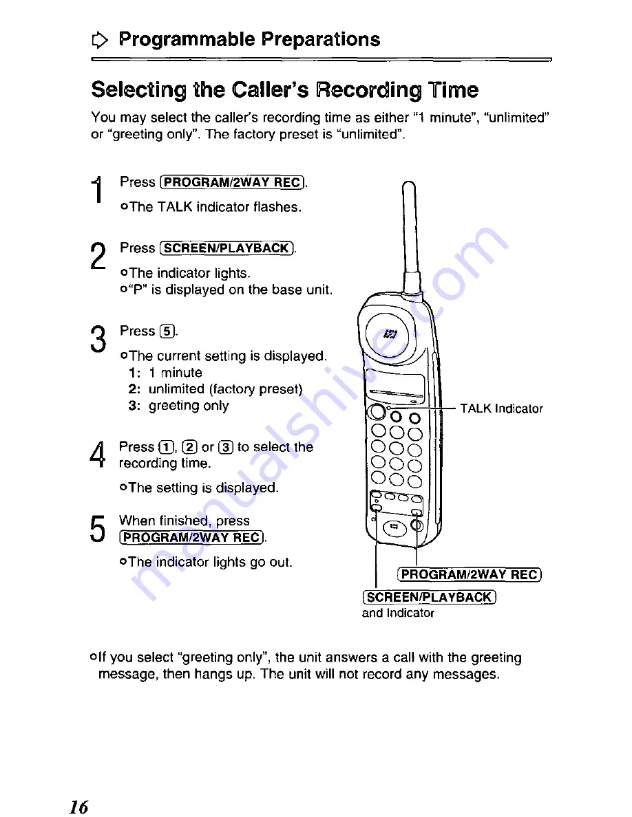 Panasonic KXTCM415B - CORDLES/ANS MAC/HYBR Скачать руководство пользователя страница 16