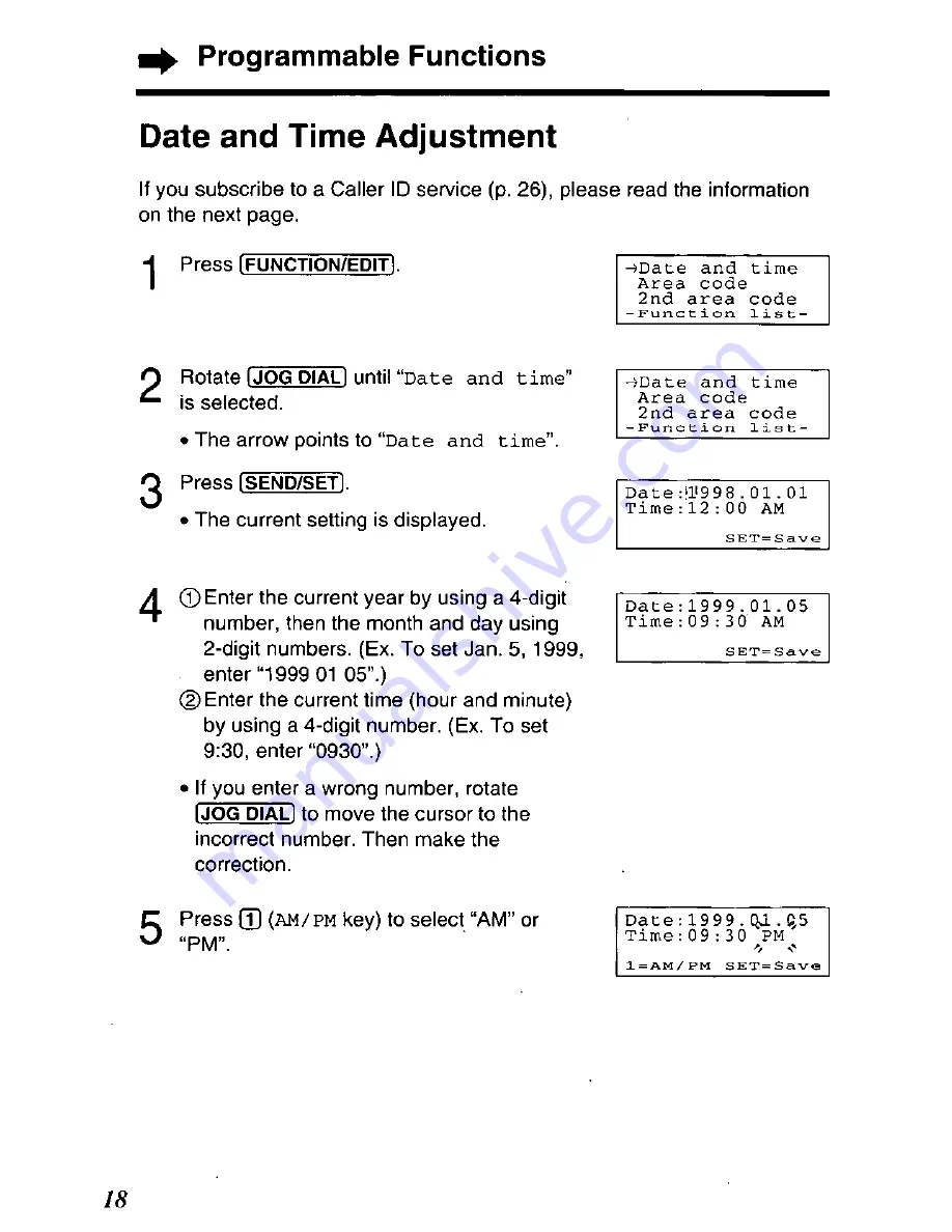 Panasonic KXTSC50B - PHONE/ANSWER MACHINE User Manual Download Page 18