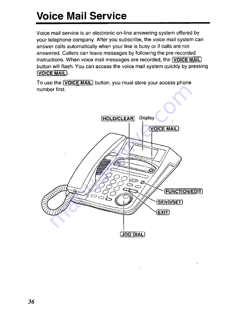 Panasonic KXTSC50B - PHONE/ANSWER MACHINE User Manual Download Page 36