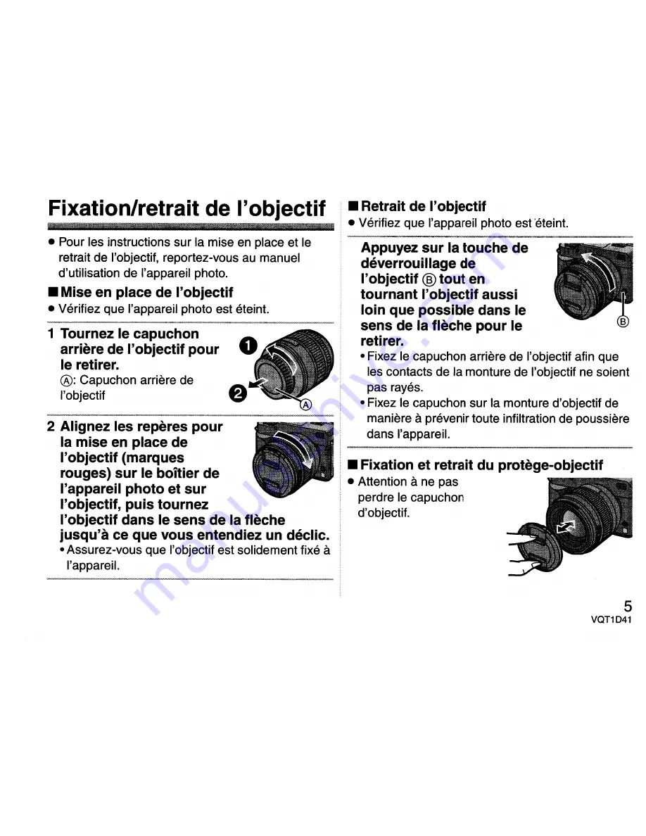 Panasonic L-X025 - Leica D Summilux Lens Operating Instructions Manual Download Page 31