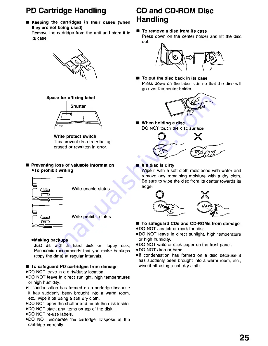 Panasonic LF-1600A Operating Instructions Manual Download Page 25