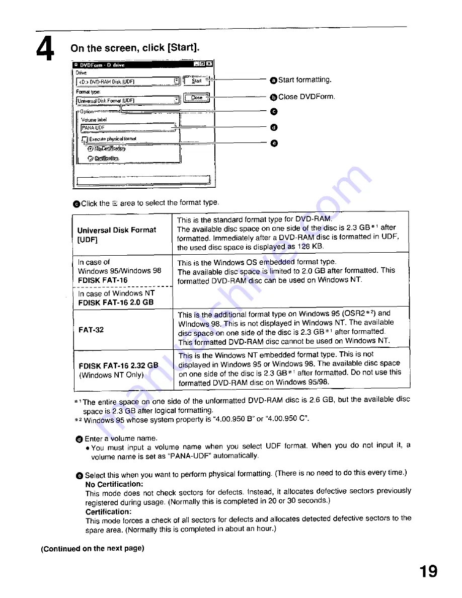 Panasonic LF-D102U Operating Instructions Manual Download Page 19