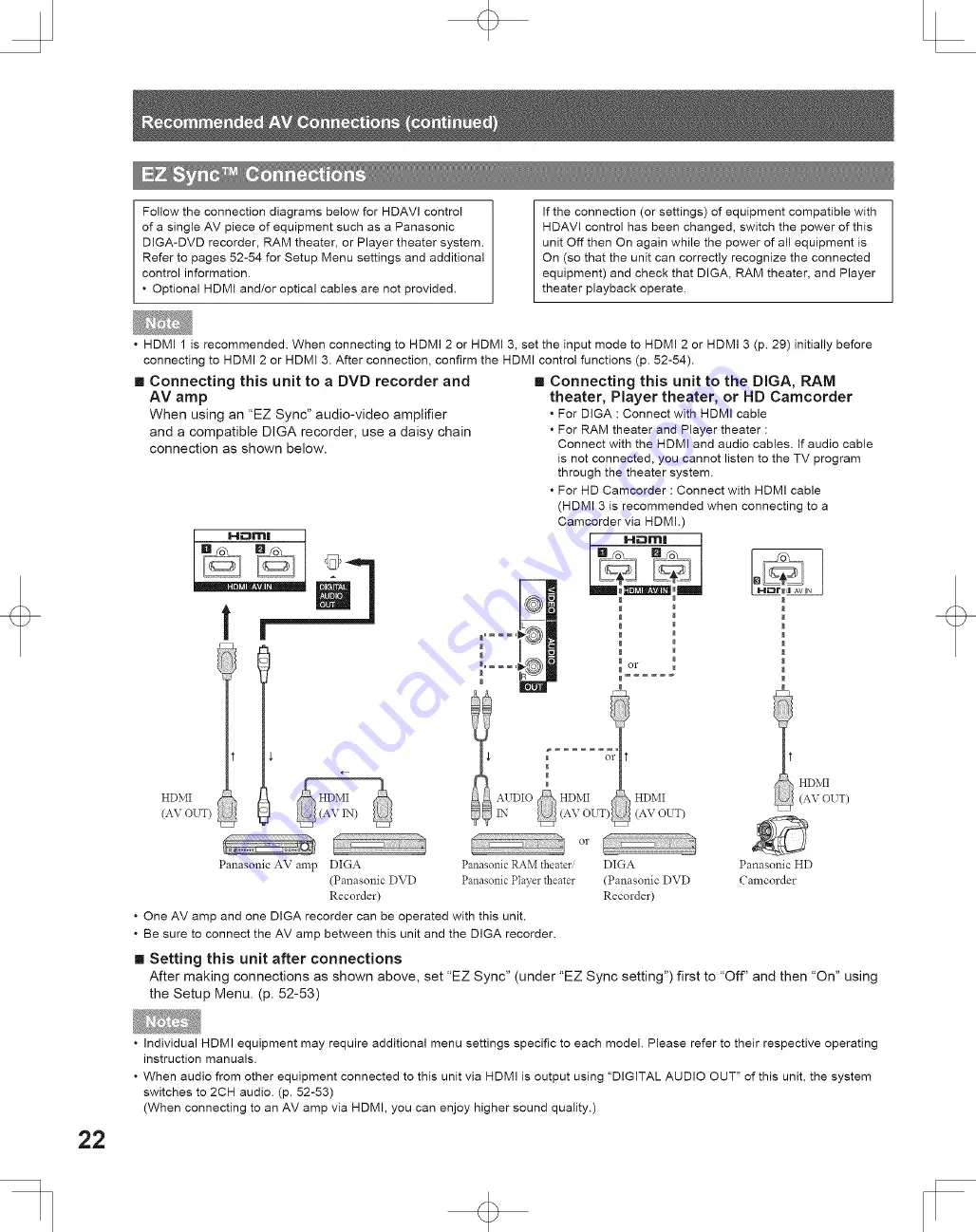 Panasonic LIFI PT-50LCZ7 Operating Instructions Manual Download Page 22