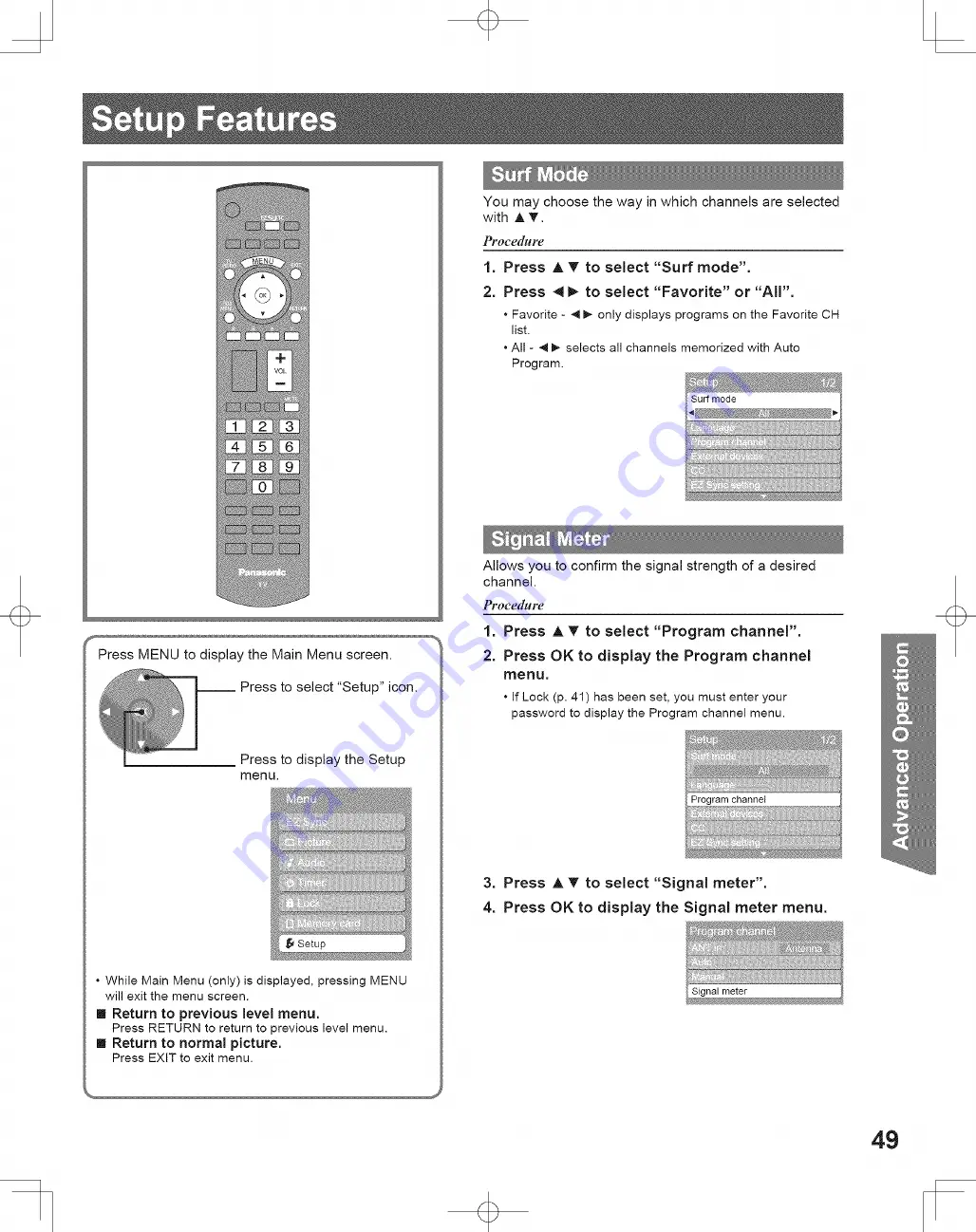 Panasonic LIFI PT-50LCZ7 Operating Instructions Manual Download Page 49