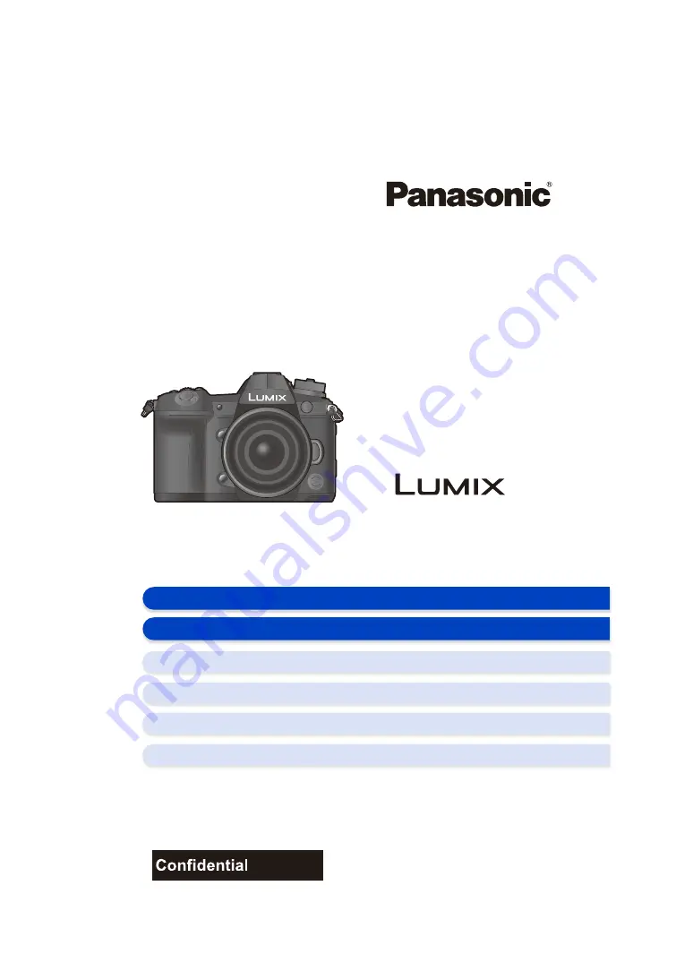 Panasonic Lumix DC-G9 Скачать руководство пользователя страница 1